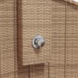 vidaXL Gartendusche Beige 100x100x241,5 cm Poly Rattan Akazienholz vidaXL Gartendusche Beige 100x100x241,5 cm Poly Rattan Akazienholz