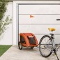 vidaXL Fahrradanhänger für Hunde Orange Oxford-Gewebe und Eisen vidaXL Fahrradanhänger für Hunde Orange Oxford-Gewebe und Eisen