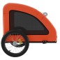 vidaXL Fahrradanhänger für Hunde Orange Oxford-Gewebe und Eisen vidaXL Fahrradanhänger für Hunde Orange Oxford-Gewebe und Eisen