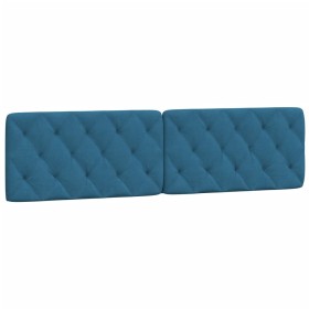 vidaXL Kopfteil-Kissen Blau 200 cm Samt