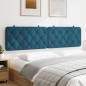 vidaXL Kopfteil-Kissen Blau 200 cm Samt