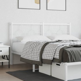 vidaXL Kopfteil Metall Weiß 150 cm