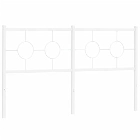 vidaXL Kopfteil Metall Weiß 150 cm