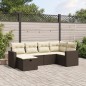 vidaXL 6-tlg. Garten-Sofagarnitur mit Kissen Braun Poly Rattan vidaXL 6-tlg. Garten-Sofagarnitur mit Kissen Braun Poly Rattan