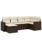 vidaXL 6-tlg. Garten-Sofagarnitur mit Kissen Braun Poly Rattan vidaXL 6-tlg. Garten-Sofagarnitur mit Kissen Braun Poly Rattan