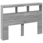 vidaXL LED-Kopfteil mit Ablage Grau Sonoma 140x17x102 cm vidaXL LED-Kopfteil mit Ablage Grau Sonoma 140x17x102 cm