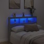 vidaXL LED-Kopfteil mit Ablage Grau Sonoma 140x17x102 cm vidaXL LED-Kopfteil mit Ablage Grau Sonoma 140x17x102 cm