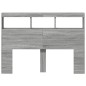 vidaXL LED-Kopfteil mit Ablage Grau Sonoma 140x17x102 cm vidaXL LED-Kopfteil mit Ablage Grau Sonoma 140x17x102 cm
