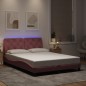 vidaXL Bettgestell mit LED-Leuchten Rosa 140x190 cm Samt vidaXL Bettgestell mit LED-Leuchten Rosa 140x190 cm Samt