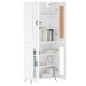 Highboard Hochglanz-Weiß 69,5x34x180 cm Holzwerkstoff Highboard Hochglanz-Weiß 69,5x34x180 cm Holzwerkstoff