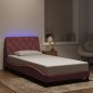 vidaXL Bettgestell mit LED-Leuchten Rosa 100x200 cm Samt vidaXL Bettgestell mit LED-Leuchten Rosa 100x200 cm Samt