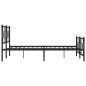 vidaXL Bettgestell mit Kopf- und Fußteil Metall Schwarz 200x200 cm vidaXL Bettgestell mit Kopf- und Fußteil Metall Schwarz 200x200 cm