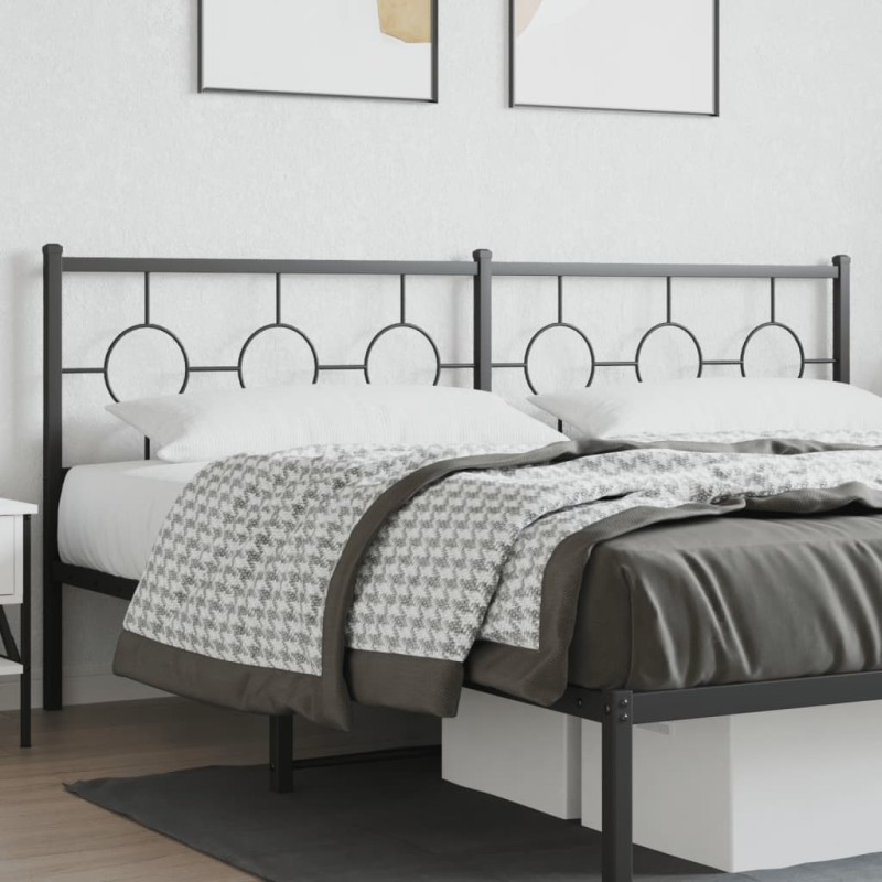 vidaXL Kopfteil Metall Schwarz 200 cm vidaXL Kopfteil Metall Schwarz 200 cm