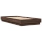 vidaXL Bettgestell Braun Eichen-Optik 100x200 cm Holzwerkstoff vidaXL Bettgestell Braun Eichen-Optik 100x200 cm Holzwerkstoff
