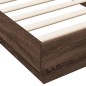 vidaXL Bettgestell Braun Eichen-Optik 100x200 cm Holzwerkstoff vidaXL Bettgestell Braun Eichen-Optik 100x200 cm Holzwerkstoff