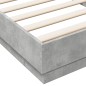 vidaXL Bettgestell Betongrau 100x200 cm Holzwerkstoff vidaXL Bettgestell Betongrau 100x200 cm Holzwerkstoff