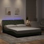 vidaXL Bettgestell mit LED-Leuchten Hellgrau 160x200 cm Samt vidaXL Bettgestell mit LED-Leuchten Hellgrau 160x200 cm Samt