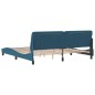 vidaXL Bettgestell mit LED-Leuchten Blau 200x200 cm Samt vidaXL Bettgestell mit LED-Leuchten Blau 200x200 cm Samt