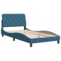 vidaXL Bettgestell mit Kopfteil Blau 100x200 cm Samt vidaXL Bettgestell mit Kopfteil Blau 100x200 cm Samt