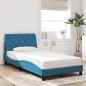 vidaXL Bettgestell mit Kopfteil Blau 100x200 cm Samt vidaXL Bettgestell mit Kopfteil Blau 100x200 cm Samt