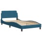 vidaXL Bettgestell mit Kopfteil Blau 100x200 cm Samt vidaXL Bettgestell mit Kopfteil Blau 100x200 cm Samt