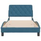 vidaXL Bettgestell mit Kopfteil Blau 100x200 cm Samt vidaXL Bettgestell mit Kopfteil Blau 100x200 cm Samt