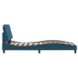 vidaXL Bettgestell mit Kopfteil Blau 100x200 cm Samt vidaXL Bettgestell mit Kopfteil Blau 100x200 cm Samt