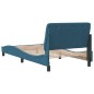 vidaXL Bettgestell mit Kopfteil Blau 100x200 cm Samt vidaXL Bettgestell mit Kopfteil Blau 100x200 cm Samt