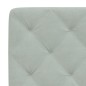 vidaXL Bettgestell mit Kopfteil Hellgrau 90x190 cm Samt vidaXL Bettgestell mit Kopfteil Hellgrau 90x190 cm Samt