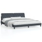 vidaXL Bettgestell mit Kopfteil Dunkelgrau 200x200 cm Samt vidaXL Bettgestell mit Kopfteil Dunkelgrau 200x200 cm Samt