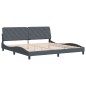 vidaXL Bettgestell mit Kopfteil Dunkelgrau 200x200 cm Samt vidaXL Bettgestell mit Kopfteil Dunkelgrau 200x200 cm Samt
