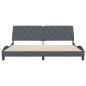vidaXL Bettgestell mit Kopfteil Dunkelgrau 200x200 cm Samt vidaXL Bettgestell mit Kopfteil Dunkelgrau 200x200 cm Samt