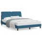 vidaXL Bettgestell mit Kopfteil Blau 140x190 cm Samt vidaXL Bettgestell mit Kopfteil Blau 140x190 cm Samt