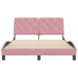 vidaXL Bettgestell mit Kopfteil Rosa 120x200 cm Samt vidaXL Bettgestell mit Kopfteil Rosa 120x200 cm Samt
