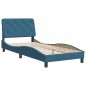 vidaXL Bettgestell mit Kopfteil Blau 80x200 cm Samt vidaXL Bettgestell mit Kopfteil Blau 80x200 cm Samt