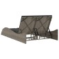 vidaXL Sonnenliege mit Auflagen Grau 114x205x73 cm Poly Rattan vidaXL Sonnenliege mit Auflagen Grau 114x205x73 cm Poly Rattan
