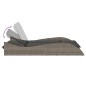 vidaXL Sonnenliege mit Auflagen Grau 114x205x73 cm Poly Rattan vidaXL Sonnenliege mit Auflagen Grau 114x205x73 cm Poly Rattan