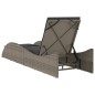 vidaXL Sonnenliege mit Auflage Grau 60x205x73 cm Poly Rattan vidaXL Sonnenliege mit Auflage Grau 60x205x73 cm Poly Rattan
