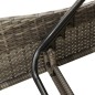 vidaXL Sonnenliege mit Auflage Grau 60x205x73 cm Poly Rattan vidaXL Sonnenliege mit Auflage Grau 60x205x73 cm Poly Rattan