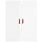 Highboard Hochglanz-Weiß 69,5x34x180 cm Holzwerkstoff Highboard Hochglanz-Weiß 69,5x34x180 cm Holzwerkstoff