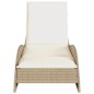 vidaXL Sonnenliege mit Auflage Beige 60x205x73 cm Poly Rattan vidaXL Sonnenliege mit Auflage Beige 60x205x73 cm Poly Rattan