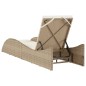 vidaXL Sonnenliege mit Auflage Beige 60x205x73 cm Poly Rattan vidaXL Sonnenliege mit Auflage Beige 60x205x73 cm Poly Rattan