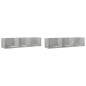 vidaXL Wandschränke 2 Stk. Betongrau 75x18x16,5 cm Holzwerkstoff vidaXL Wandschränke 2 Stk. Betongrau 75x18x16,5 cm Holzwerkstoff