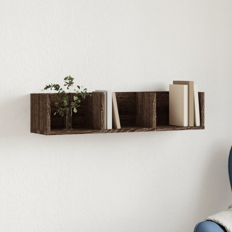 vidaXL Wandschrank Braun Eichen-Optik 75x18x16,5 cm Holzwerkstoff vidaXL Wandschrank Braun Eichen-Optik 75x18x16,5 cm Holzwerkstoff