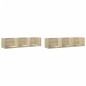 vidaXL Wandschränke 2 Stk. Sonoma-Eiche 75x18x16,5 cm Holzwerkstoff vidaXL Wandschränke 2 Stk. Sonoma-Eiche 75x18x16,5 cm Holzwerkstoff