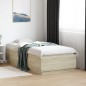 vidaXL Bettgestell mit LED Sonoma-Eiche 75x190 cm Holzwerkstoff vidaXL Bettgestell mit LED Sonoma-Eiche 75x190 cm Holzwerkstoff