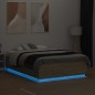 vidaXL Bettgestell mit LED Sonoma-Eiche 135x190 cm Holzwerkstoff vidaXL Bettgestell mit LED Sonoma-Eiche 135x190 cm Holzwerkstoff