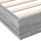 vidaXL Bettgestell Grau Sonoma 120x190 cm Holzwerkstoff vidaXL Bettgestell Grau Sonoma 120x190 cm Holzwerkstoff