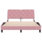 vidaXL Bettgestell mit Kopfteil Rosa 140x200 cm Samt vidaXL Bettgestell mit Kopfteil Rosa 140x200 cm Samt