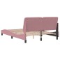 vidaXL Bettgestell mit Kopfteil Rosa 140x200 cm Samt vidaXL Bettgestell mit Kopfteil Rosa 140x200 cm Samt